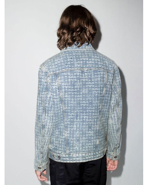 Givenchy Blue Monogram Denim Jacket for Men