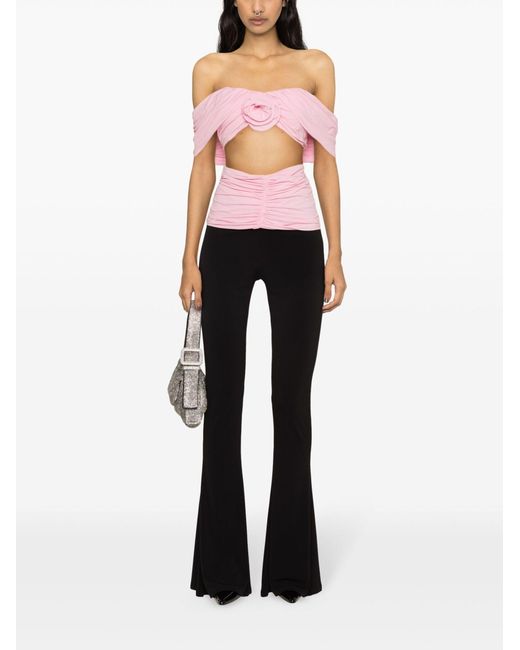 Magda Butrym Pink Ruched Cut-out Top