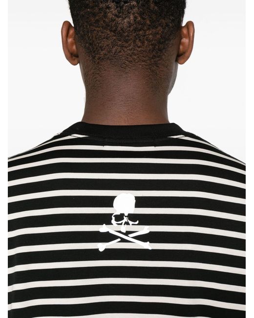 Mastermind Japan Black Striped Cotton T-shirt - Men's - Cotton for men