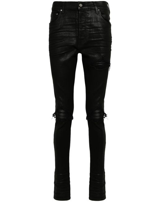 Amiri Black Mx1 Wax Skinny Jeans for men