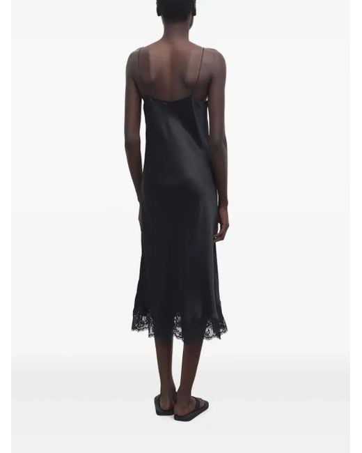 The Row Black Kolara Midi Dress