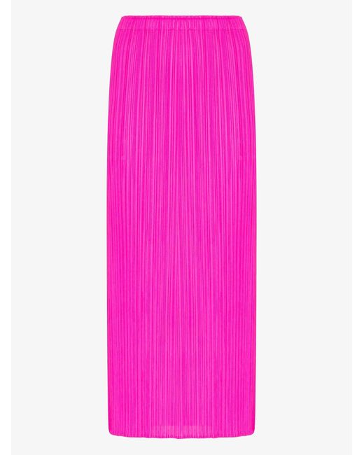 Pleats Please Issey Miyake Pink New Colorful Basics 2 Plissé Midi Skirt