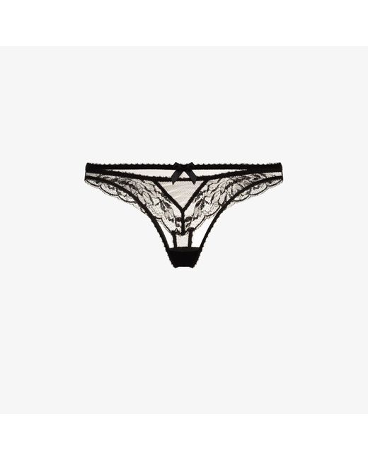 Agent Provocateur Lace Yara Sheer Thong in Black | Lyst