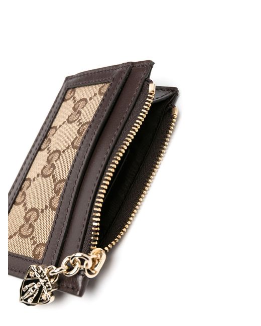 Gucci Brown Luce GG-canvas Card Holder