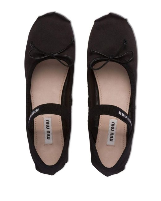 Miu Miu Black Flat Shoes