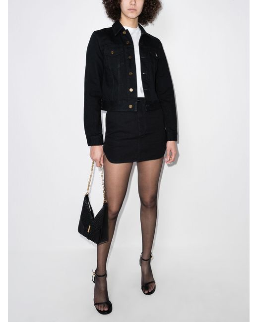 Saint Laurent Black Denim Jacket - Women's - Cotton