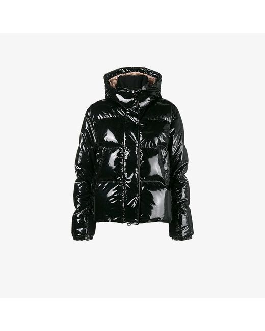 Moncler Black Feather Down Shiny Puffer Jacket