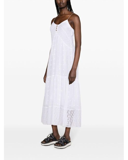 Isabel Marant White Sabba Broderie-anglaise Maxi Dress