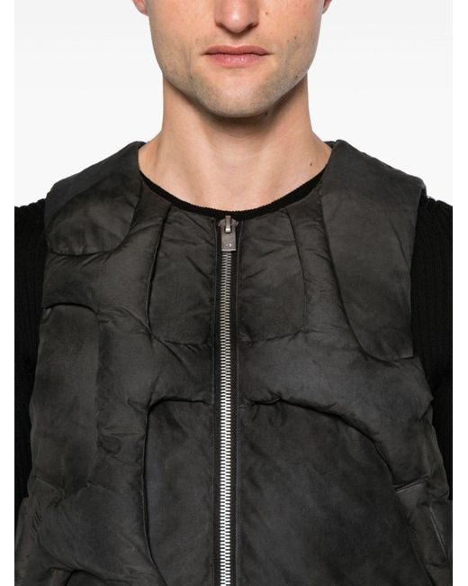 HELIOT EMIL Black Diffusion Quilted Gilet - Men's - Duck Feathers/duck Down/nylon for men