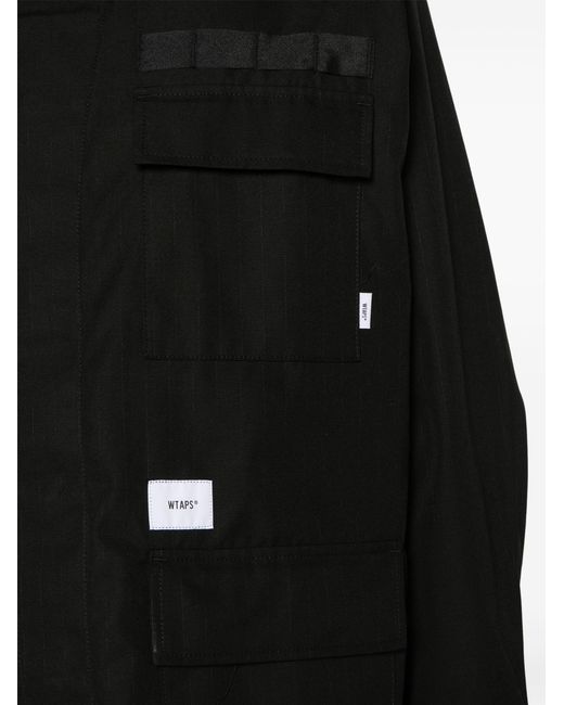 (w)taps Black Jmod 02 Logo-print Overshirt for men