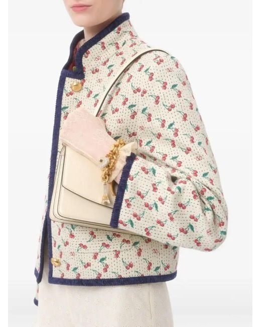 Valentino Garavani White Cherryfic-Print Jacket