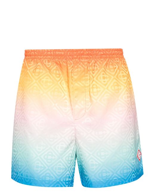 Casablancabrand , Pink And Blue Gradient Swim Shorts - Men's - Polyester for men