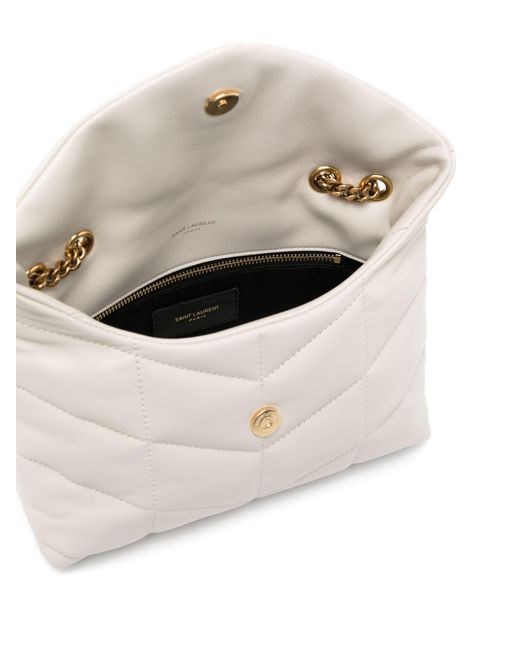 Saint Laurent White Small Puffer Shoulder Bag