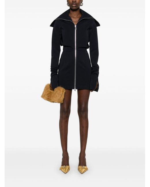 The Attico Blue Zip-Up Minidress