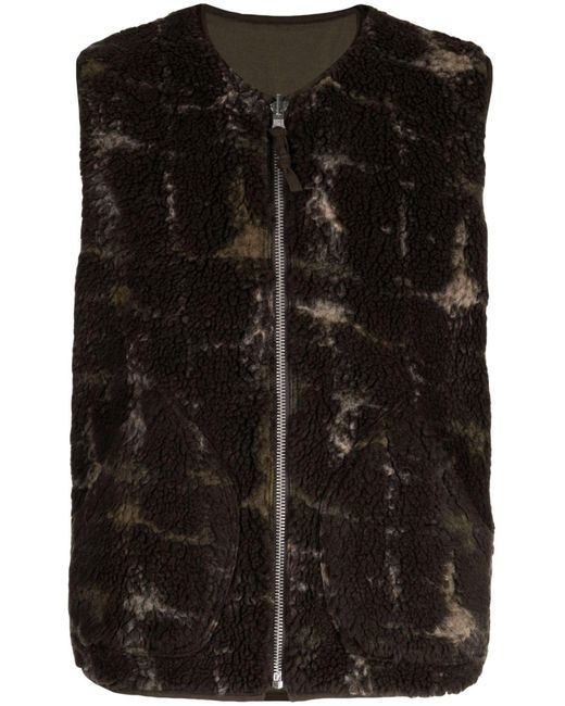 YMC Black Utah Fleece Vest - Men's - Wool/polyester for men