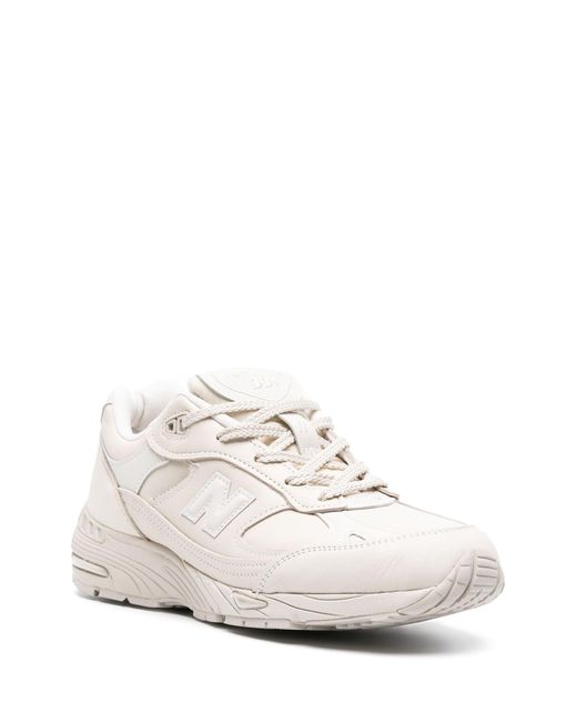 New Balance White Made In Uk 991v1 Contemporary Luxe Sneakers - Women's - Rubber/fabric/calf Leather