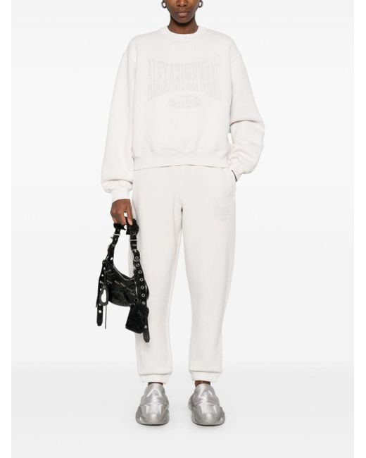Alexander Wang White Graphic Crewneck Sweatshirt