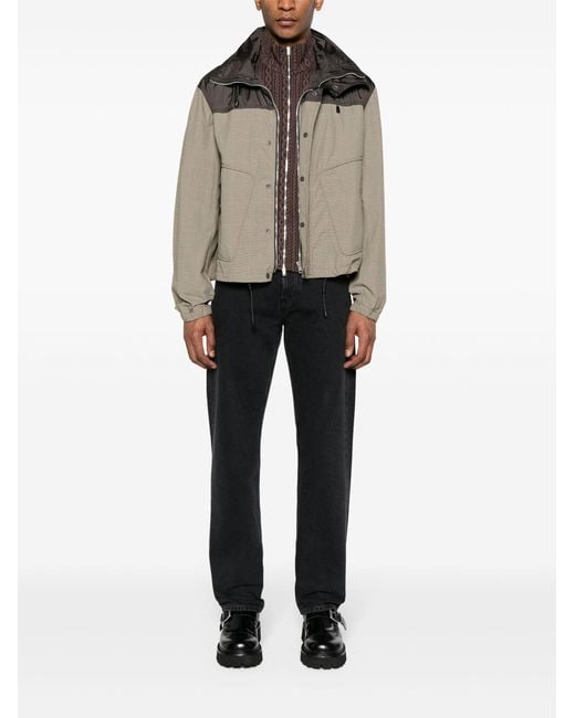 Our Legacy Gray Brown Shigatsu Plaid-check Hooded Jacket - Men's - Cotton/nylon/polyamide for men