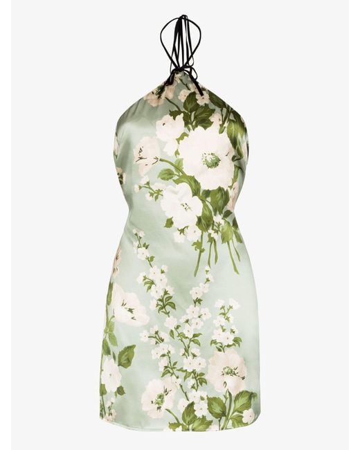 Floral silk store mini dress