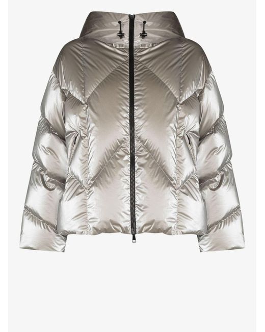 moncler metallic puffer jacket