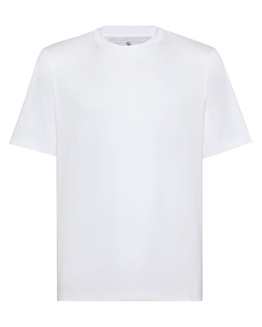 Brunello Cucinelli White Crew-neck Cotton T-shirt for men