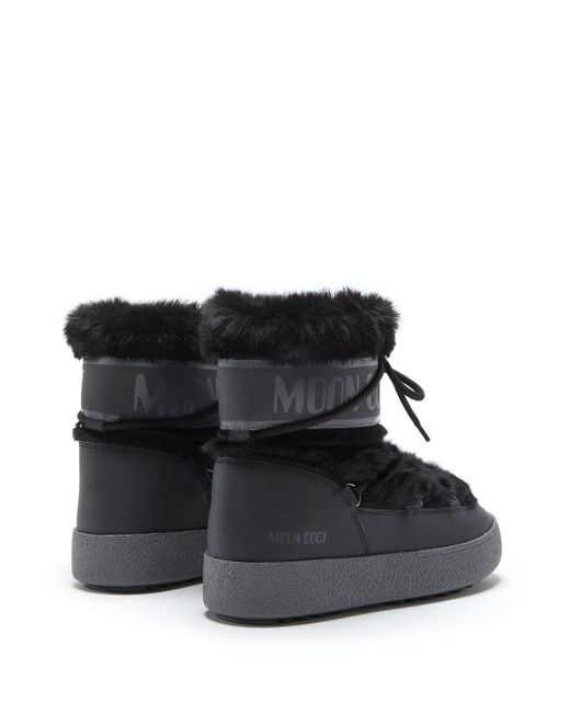 Moon Boot Black Ltrack Faux-Fur Boots