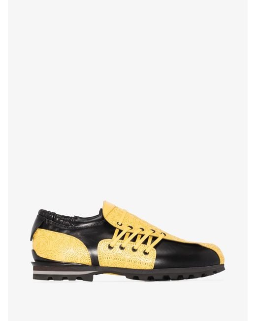 Kiko Kostadinov Black And Yellow Haidu Lace-up Leather Shoes for men