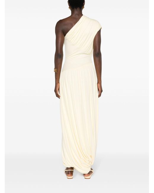 TOVE White Yellow Ugbad One-shoulder Dress