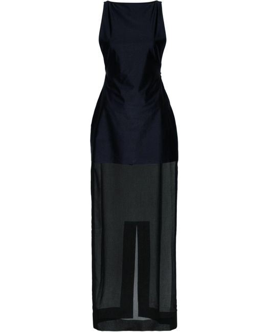 Jacquemus Black Jersey And Mousseline Dress