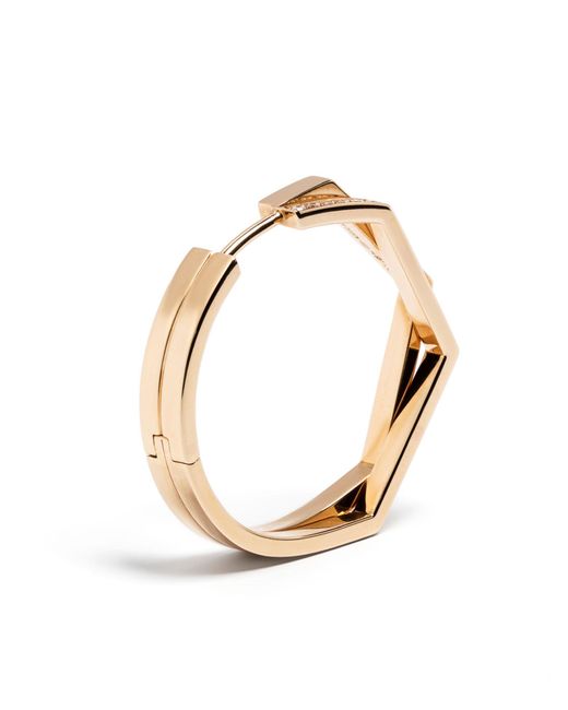 Repossi Metallic 18k Rose Gold Antifer Diamond Hoop Earring - Women's - 18kt Rose Gold/white Diamond