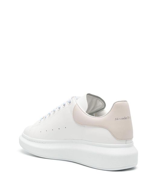 Alexander McQueen White Leather Lace-up Sneakers for men
