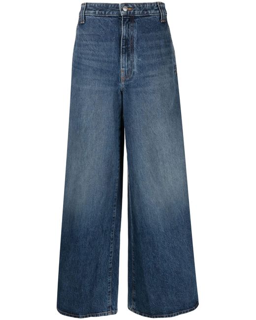 Khaite Blue The Jacob Wide-leg Jeans - Women's - Cotton