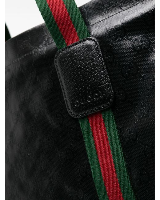 Gucci Black Medium GG Crystal Tote Bag for men