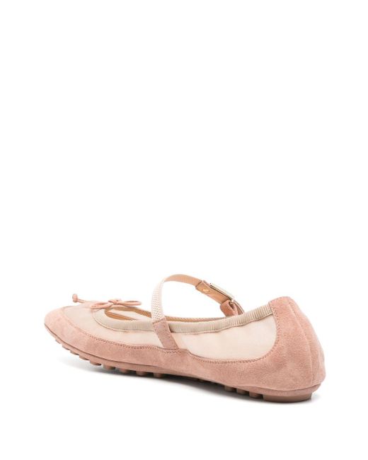 Fendi Pink Baguette Ballet Flats