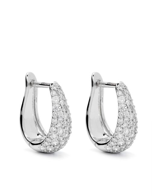 Dana Rebecca 14k White Gold Drd Large Diamond Hoop Earrings - Women's - 14kt White Gold/diamond