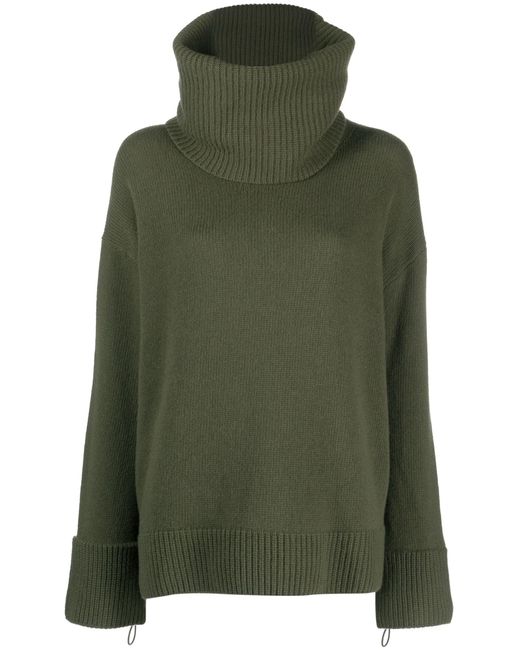 Moncler Green Roll-neck Wool Sweater