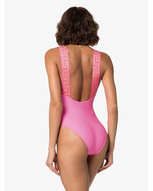 Pink versace swimsuit hotsell