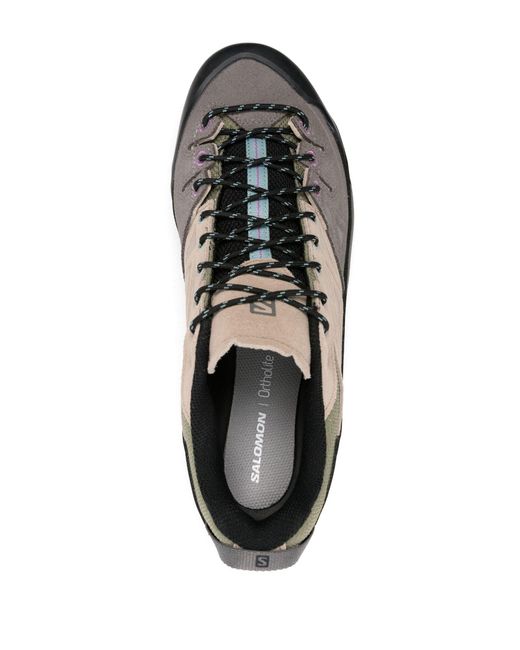 Salomon Brown Neutral X-alp Leather Sneakers - Unisex - Fabric/calf Suede/rubber