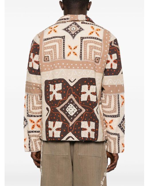 Kartik Research Natural Mix-Pattern Jacket for men