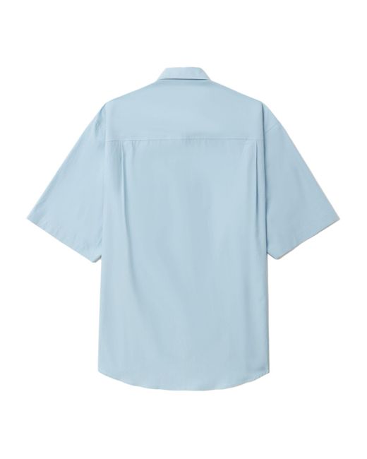 Auralee Blue Sax Short-sleeved Cotton Shirt - Men's - Cotton for men