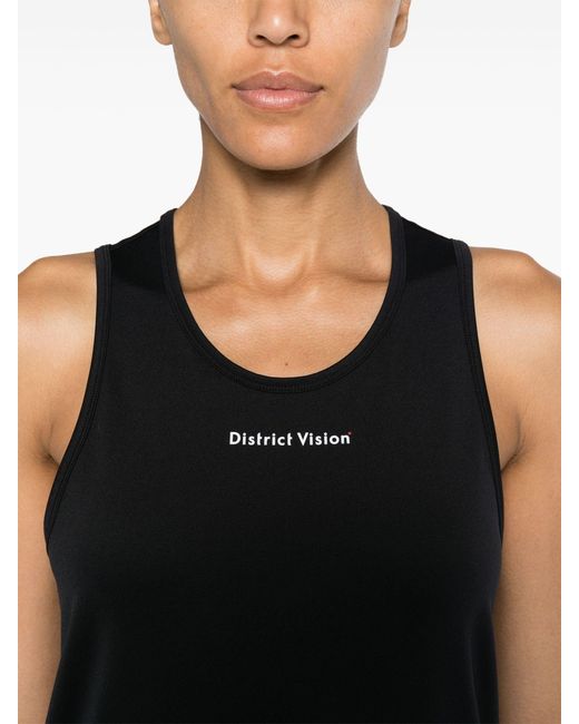 District Vision Black Deva Logo-print Training Tank Top