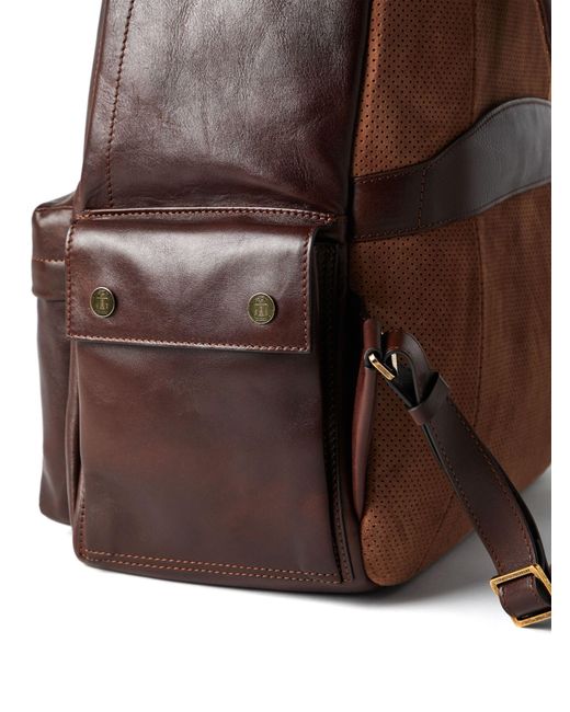 Brunello Cucinelli Brown Leather Backpack - Men's - Leather for men