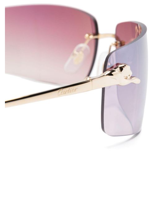 Cartier Pink Rimless Sunglasses