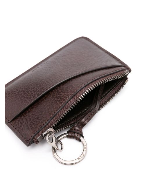 The Row Brown Pebbled Leather Keychain