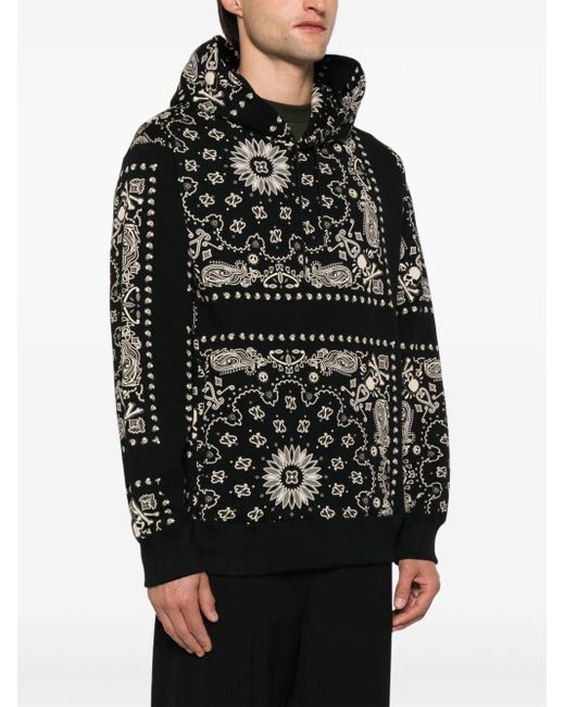 Mastermind Japan Bandana Print Hoodie in Black for Men Lyst UK