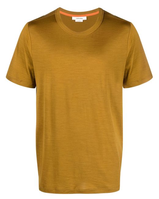 Icebreaker Yellow Merinofine Wool T-shirt for men