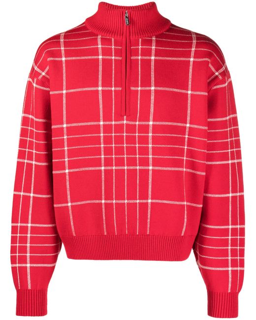 Jacquemus La Maille Carro Sweatshirt - Men's -  Merino/cotton/polyamide/elastane in Red for Men | Lyst UK