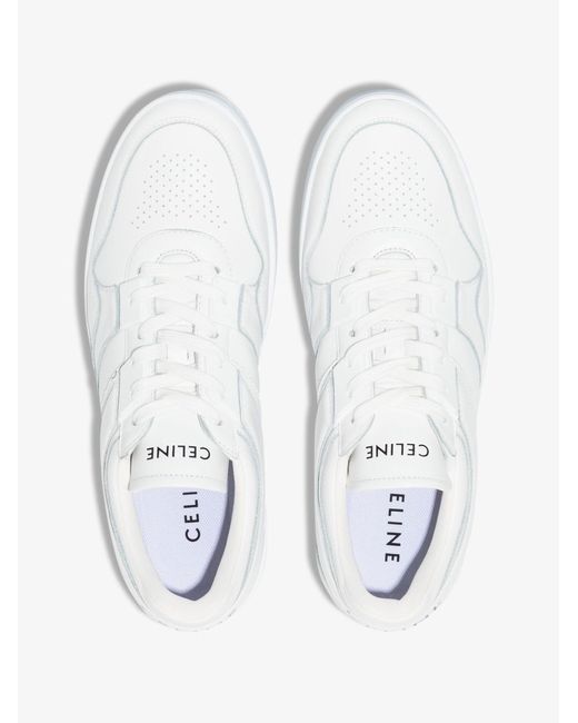 Céline White Leather Low Top Sneakers