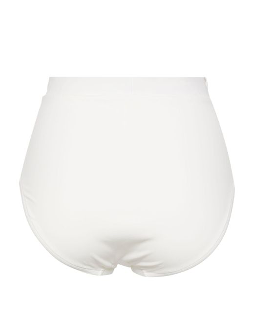 Zimmermann White Halliday High-waisted Bikini Bottoms