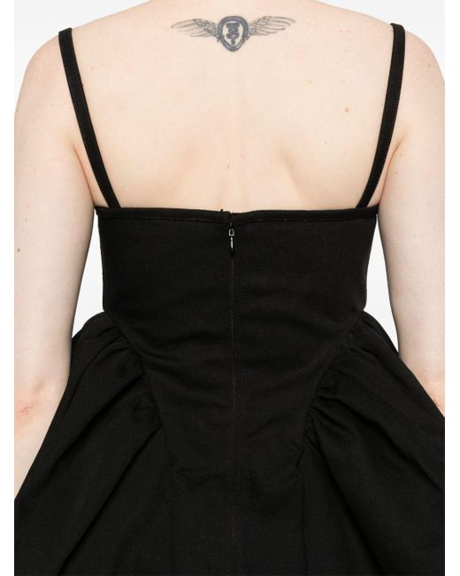 CECILIE BAHNSEN Black Ovid Mini Dress